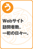 Webサイト訪問者数、一桁の日々・・・。