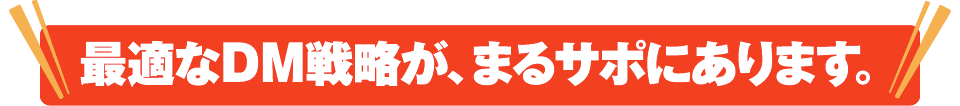 最適なDM戦略が、まるサポにあります